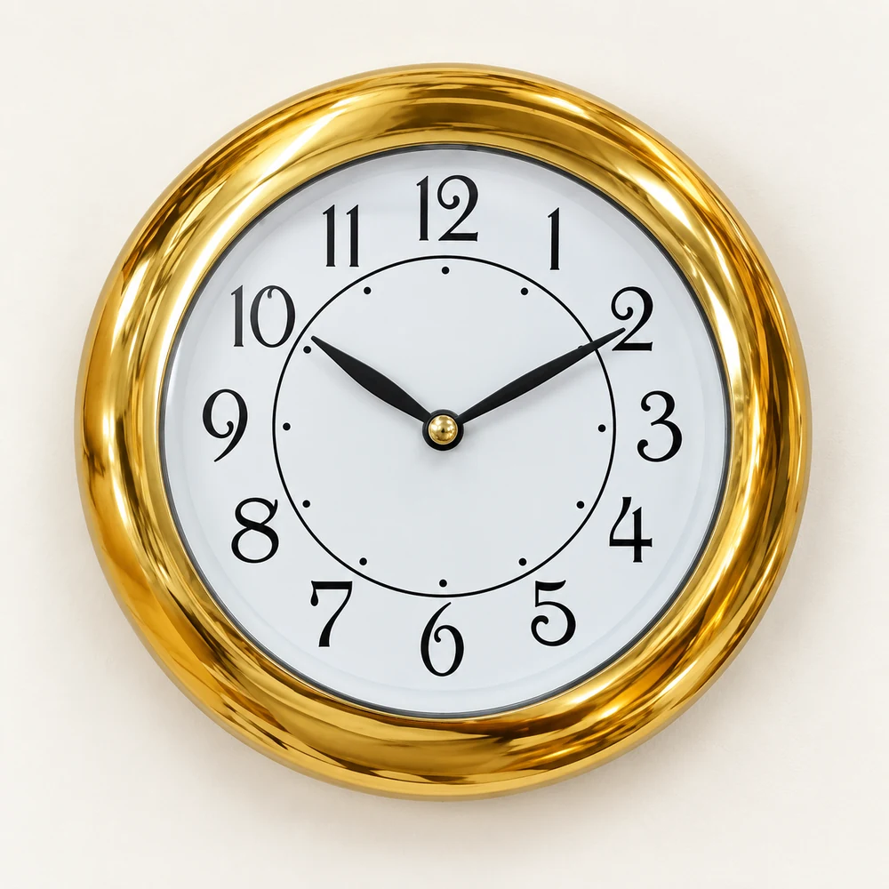 Classic Gold Rim Wall Clock